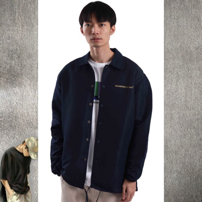 [NEW] Roughneck CJ032 Navy Mind Control Coach Jaket Jacket Pria Wanita ukuran XL ORI