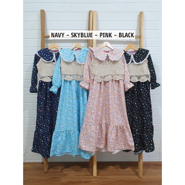 GAMIS /  DRESS BY KIDS CATHERINE SIZE 3-11 TAHUN / GAMIS CATHERINE ANAK PEREMPUAN