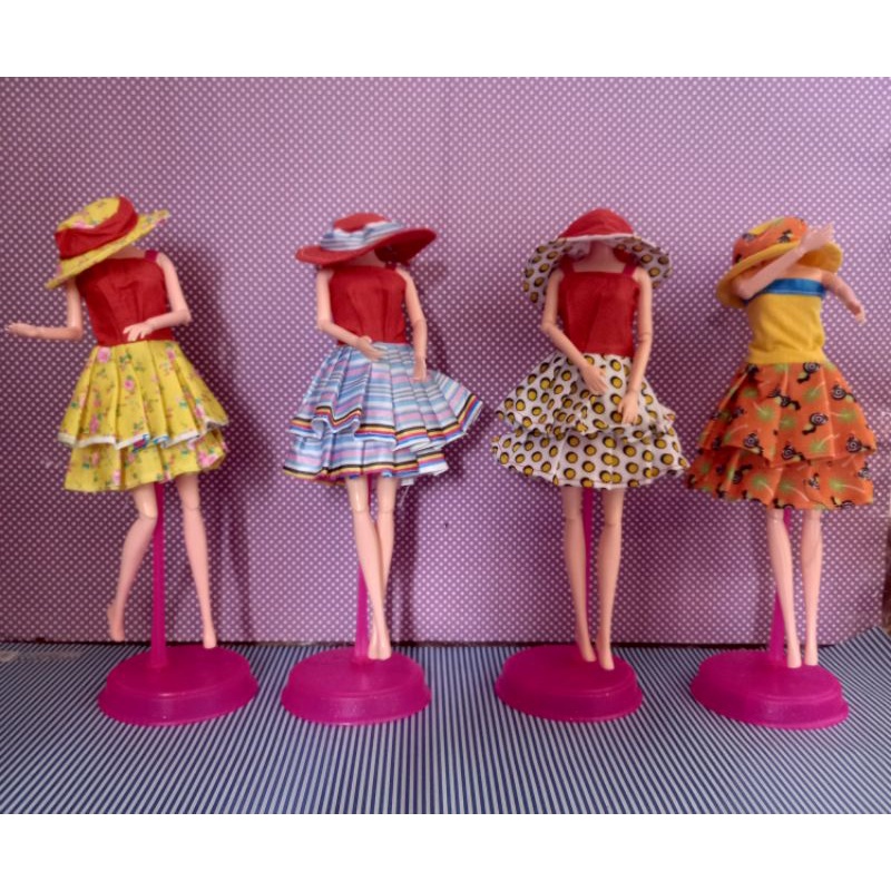 DRESS SET TOPI BARBIE/PIVOTAL TEKUK 30CM