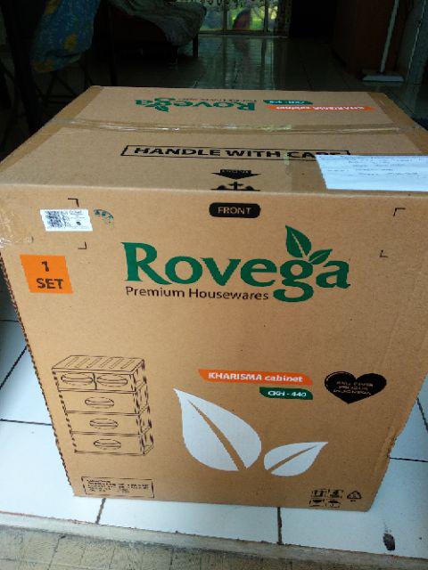 Lemari Plastik Laci 4 Susun / Cabinet Rovega Kharisma Ckh-440