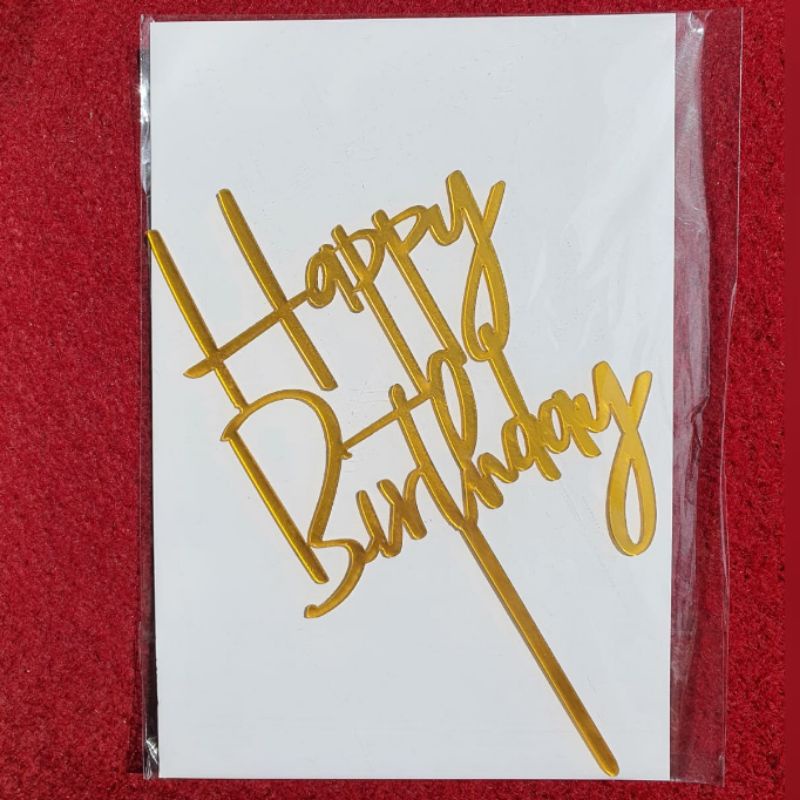 Cake Topper Happy Birthday Hiasan Kue Ulang Tahun Makassar COD
