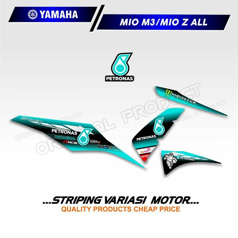 Striping variasi sticker stiker MIO M3/MIO Z lis PETRONAS