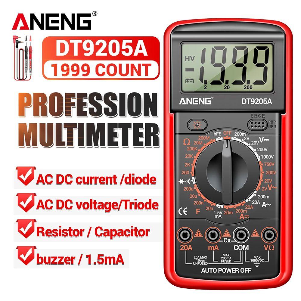 Solighter Digital Smart Multimeter Multifungsi 1999hitungan AC/DC Profesional Analog Multimetro