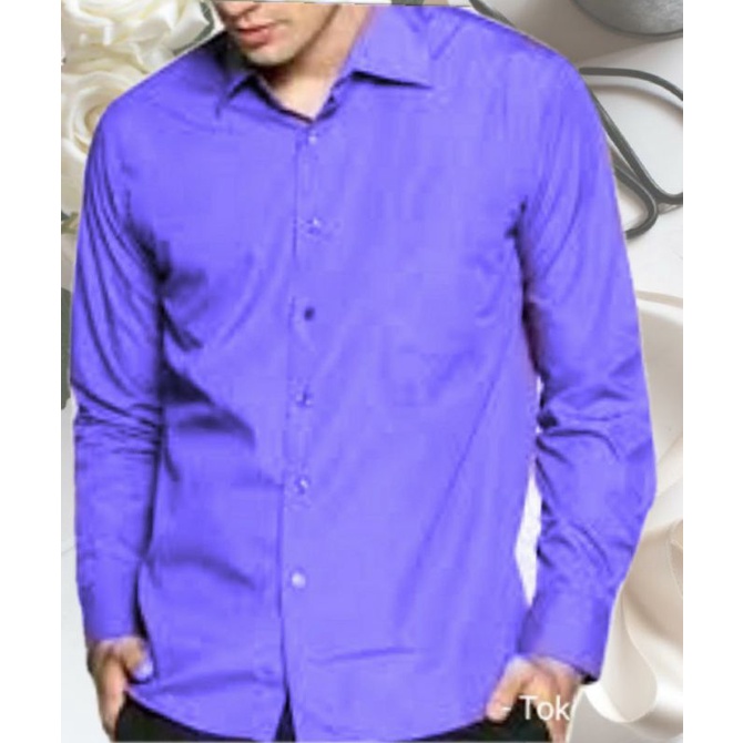 kemeja formal pria ungu muda (Lavender)