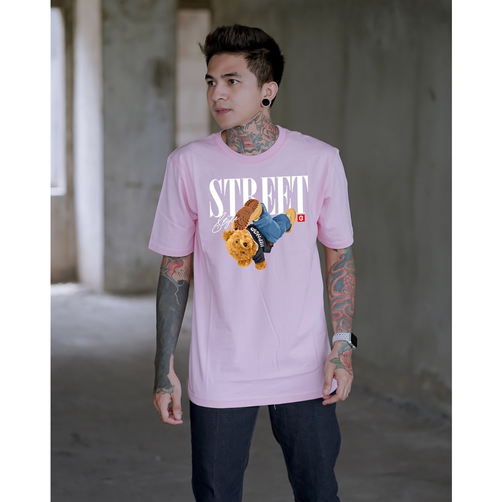 BRIGO Kaos Lengan Pendek Bear HIP HOP  || Kaos Katun Combed M-XL || Kaos Distro BRIGO Beruang HIP HOP