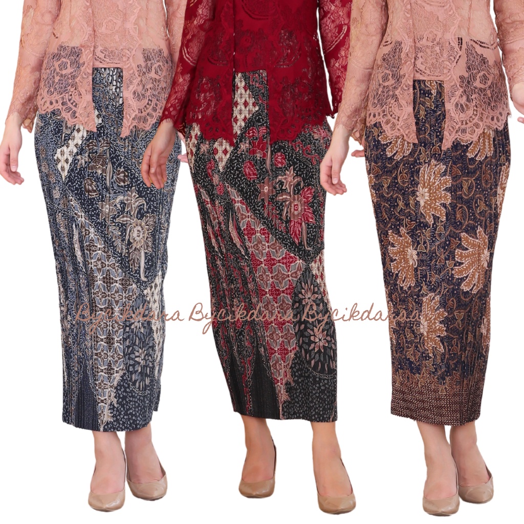 Pleated Skirt Batik | Frisket | Prisket | Plisket | Bukan Pario | Plated Skirt | kain batik plated | ironless| Bysierra butik