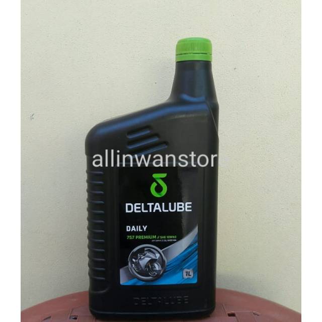 Oli Deltalube Daily 757 Premium SAE 10W40 API Service SL JASO MA isi 1 Liter 10w40 Original Product 100%