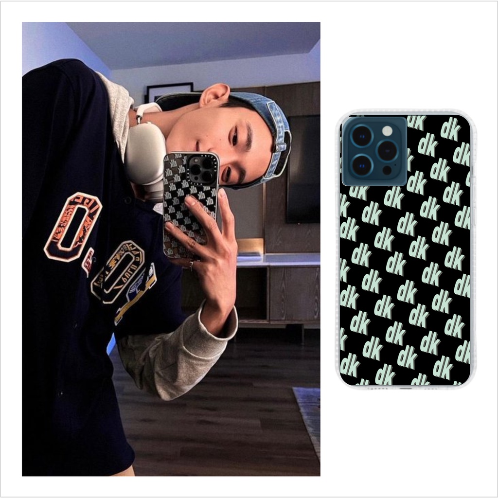 Seventeen DK custom transparent & black background phone case