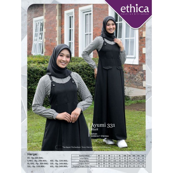 GAMIS ETHICA AYUMI 331 BLACK AYUMI 331 NAVY