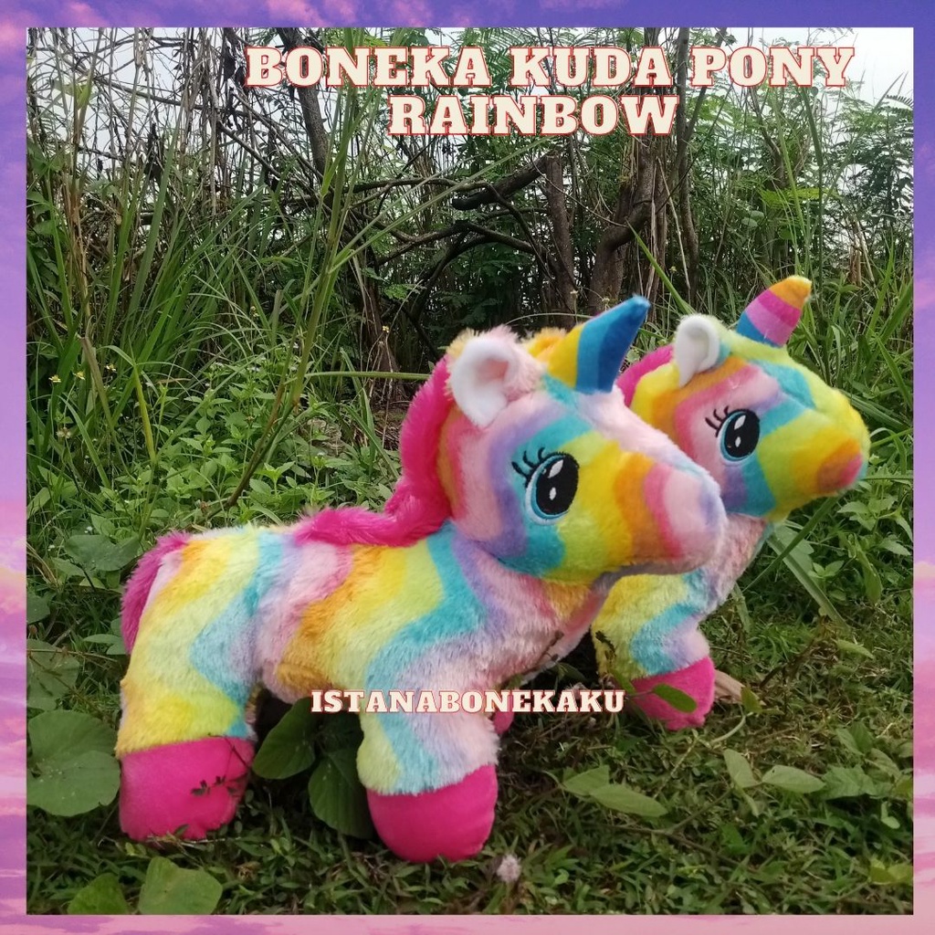 Boneka Kuda Pony Little Pony Unicorn Rainbow Standar SNI