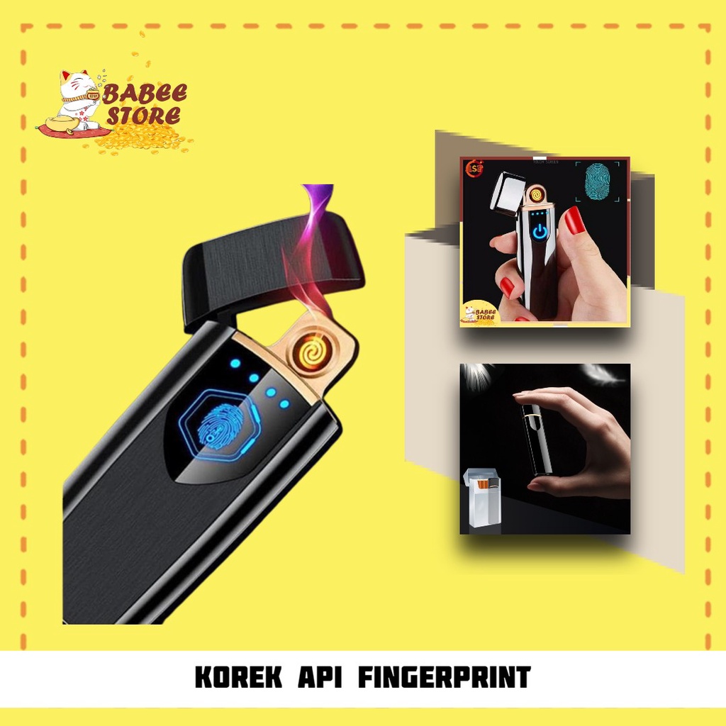 BABEE KOREK API ELEKTRIK FINGERPRINT TOUCH SENSOR LED SCREEN UNIK KEREN MURAH MERIAH KADO