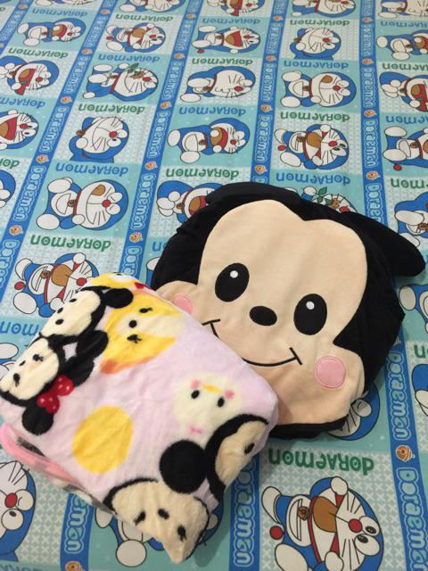 Balmut Tsum Disney Mickey Minnie Mouse - Bantal Boneka Selimut Tikus Import Lucu