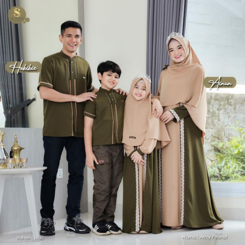 Sarimbit Habibie Ainun Army Peanut By SS Hijab Original