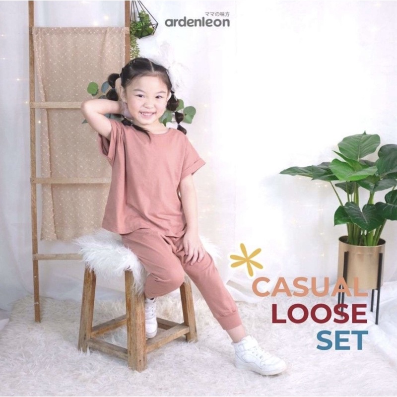 ArdenLeon Setelan CASUAL LOOSE SET SMLXL / Arden Leon Setelan Unisex Anak Size Kecil