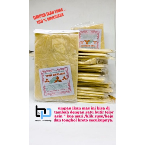 Umpan mancing kolam ikan emas tiga berlian TB