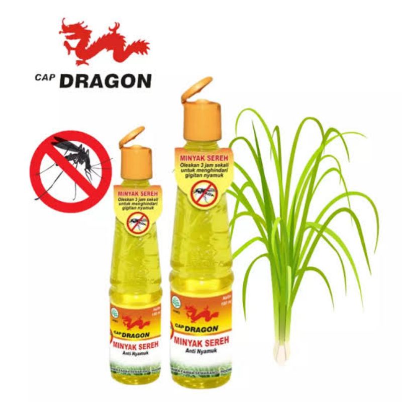 ORIGINAL MINYAK SEREH / MINYAK ANTI GIGITAN NYAMUK CAP DRAGON MURAH 100 ML