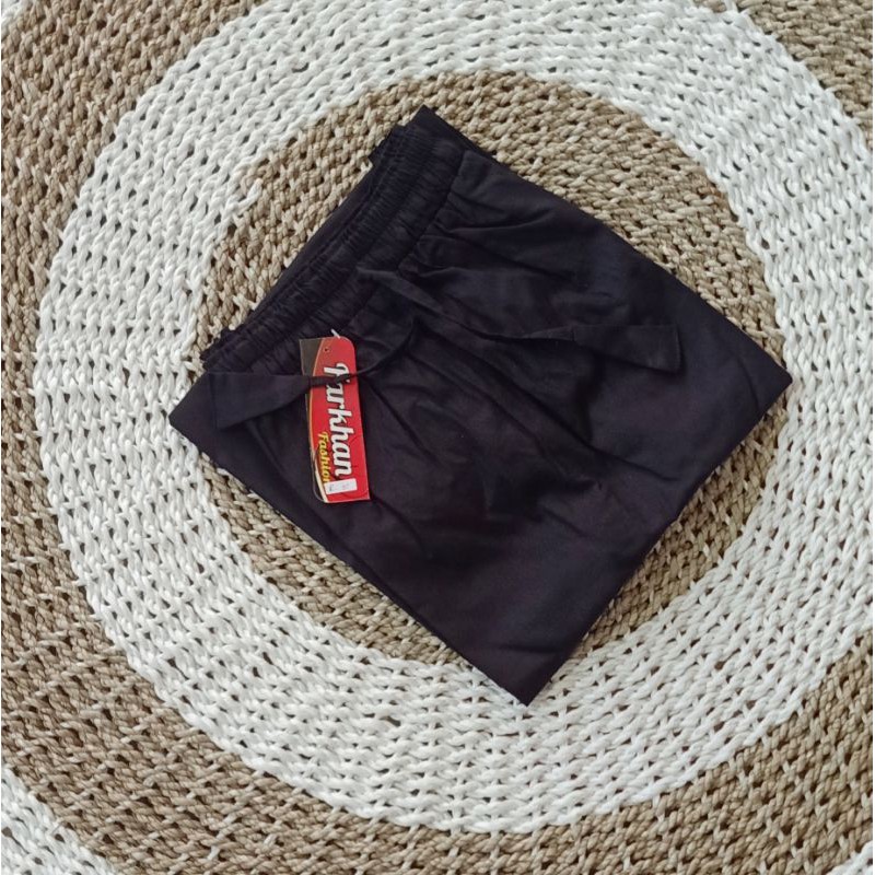 ROK PANJANG A LINE POLOS KATUN BANGKOK-Hitam