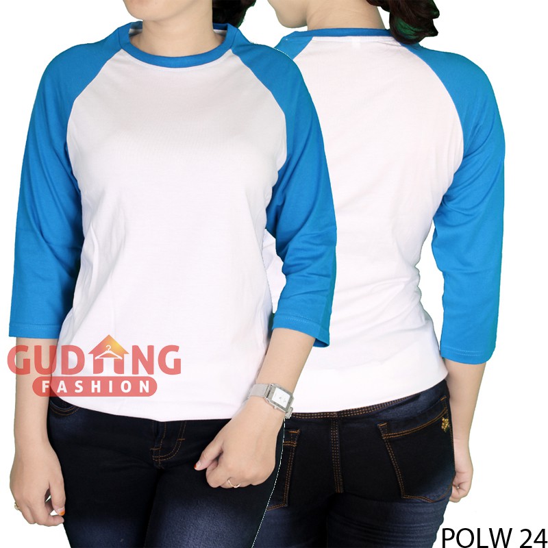 Tshirt Raglan Polos Wanita - POLW 24
