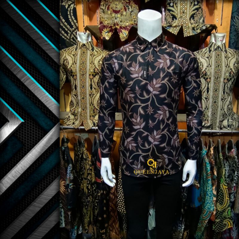 BAJU BATIK PRIA LENGAN PANJANG SLIMFIT HIGH QUALITY