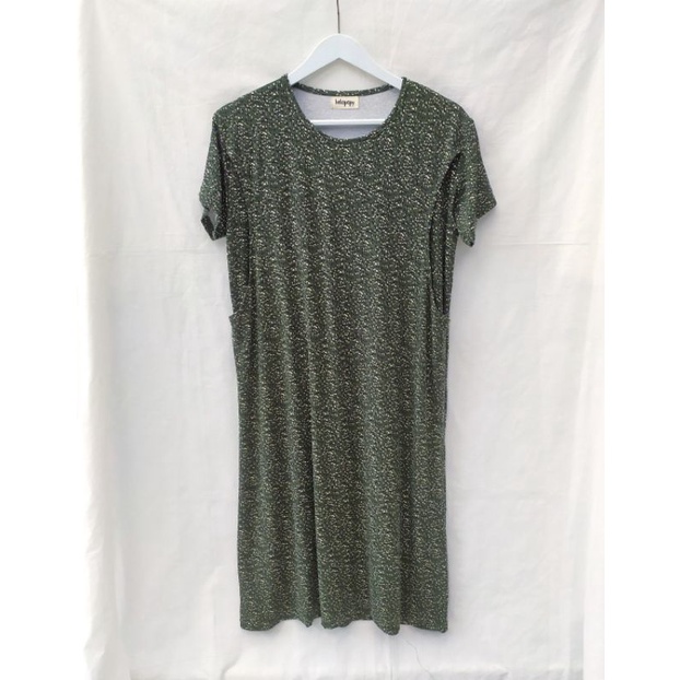 LAURA Baju Busui Bukaan Samping Kanan Kiri Murah | Dress Menyusui Kaos-Midori