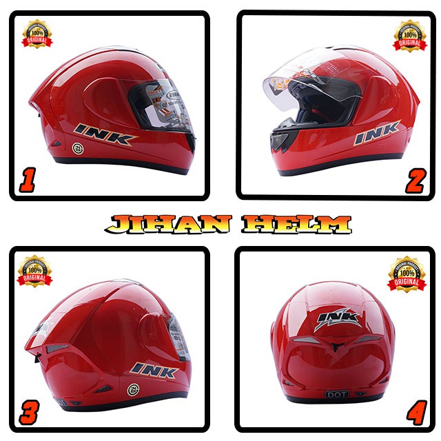 HELM / INK HELM / HELM INK FULL FACE CL MAX RED TERMURAH