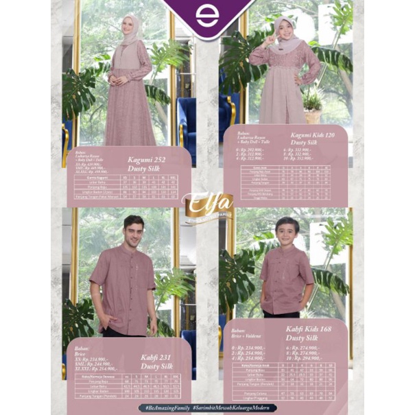 [READY] SARIMBIT ETHICA ELFA 258 DUSTY SILK KAGUMI 252 KAHFI 231