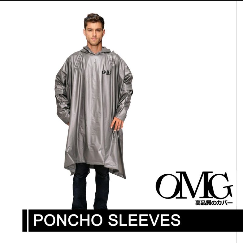 Jas Hujan OMG Poncho Lengan Ponco Kelelawar Lengan Poncho OMG Lengan Poncho Sleeve