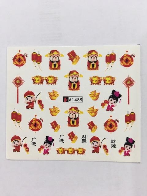 Stiker Kuku/Water Decal Nail Art Stickers chinese new year