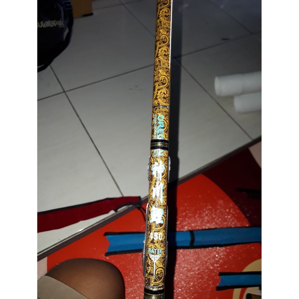 Joran Pancing / Tegek Oregon Batik 360 Sudah Kolong + Reel Seat