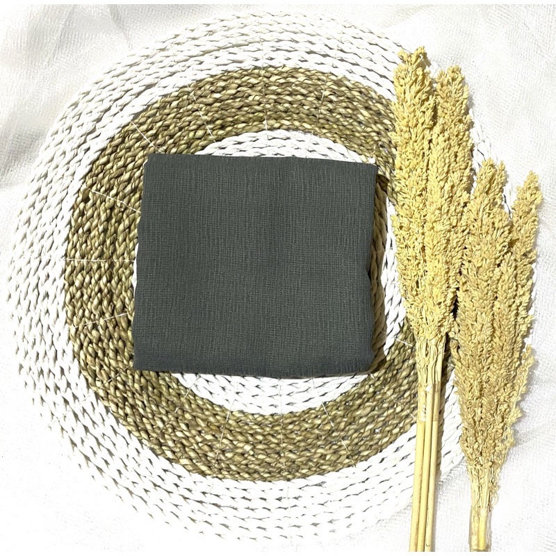 Jilbab segi empat Cornskin Premium Jahit Tepi/ Jilbab Serat Jagung / CORNSKIN-Grey neci