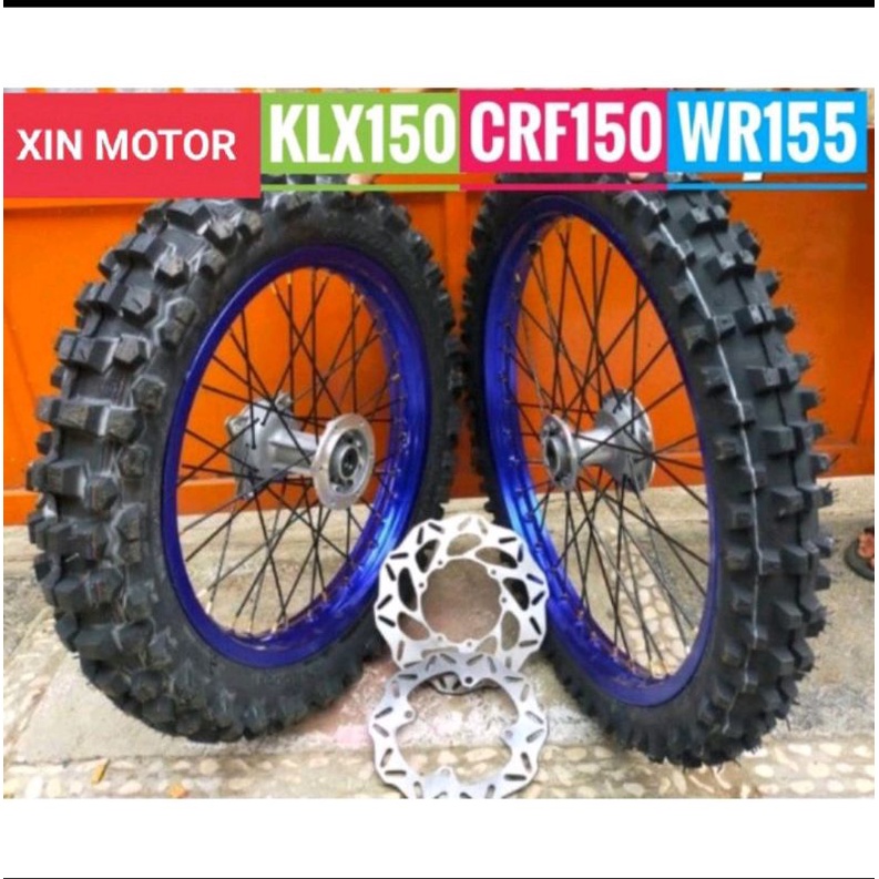 Paket Velg KLX150 CRF WR 155 RING 16-19 18-21 PLUS BAN/ PAKETAN VELG CROSS TRAIL