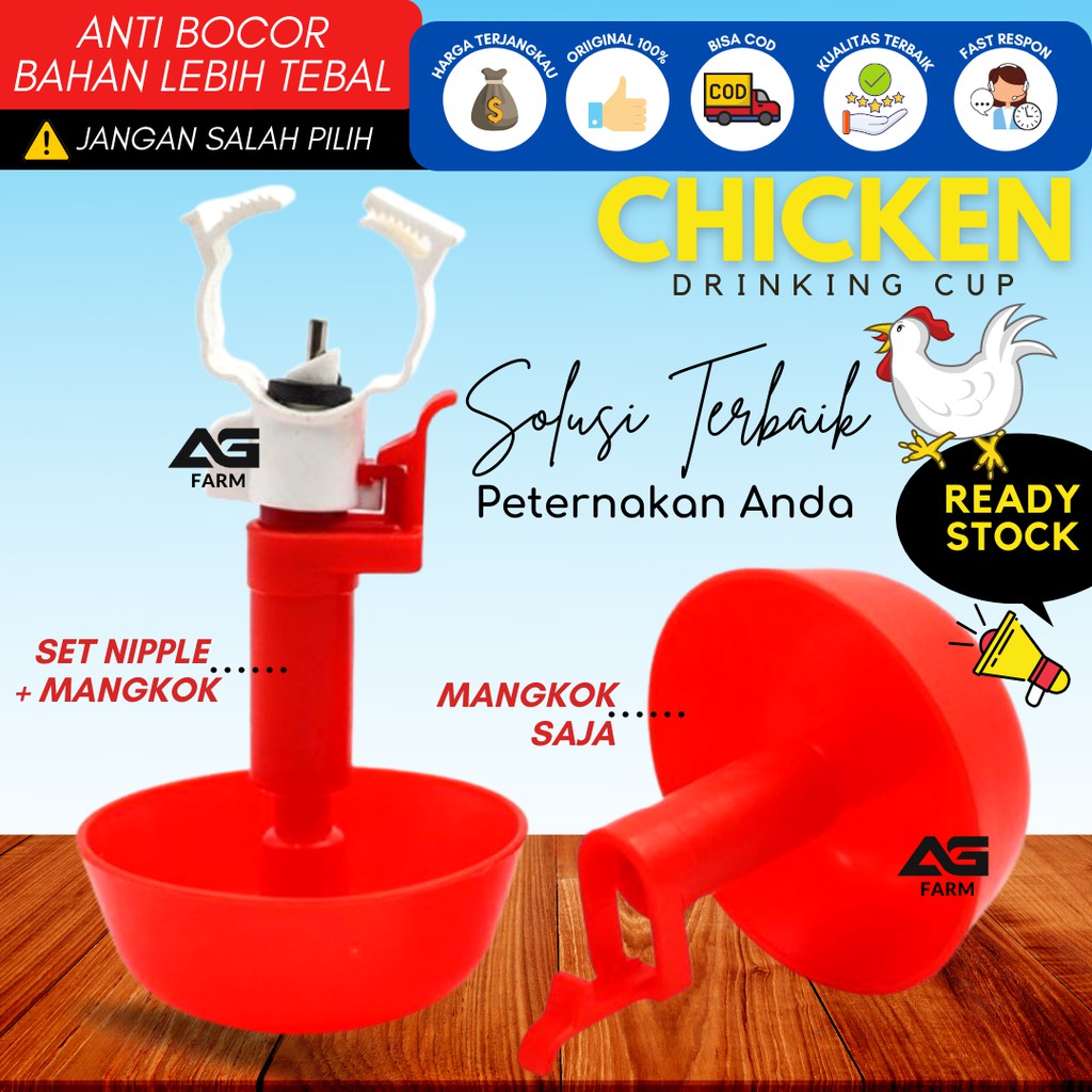 Nipel Niple Nippel Nipple Ayam, Bebek dan Puyuh Mangkok Bulat Nipple Donat AG FARM