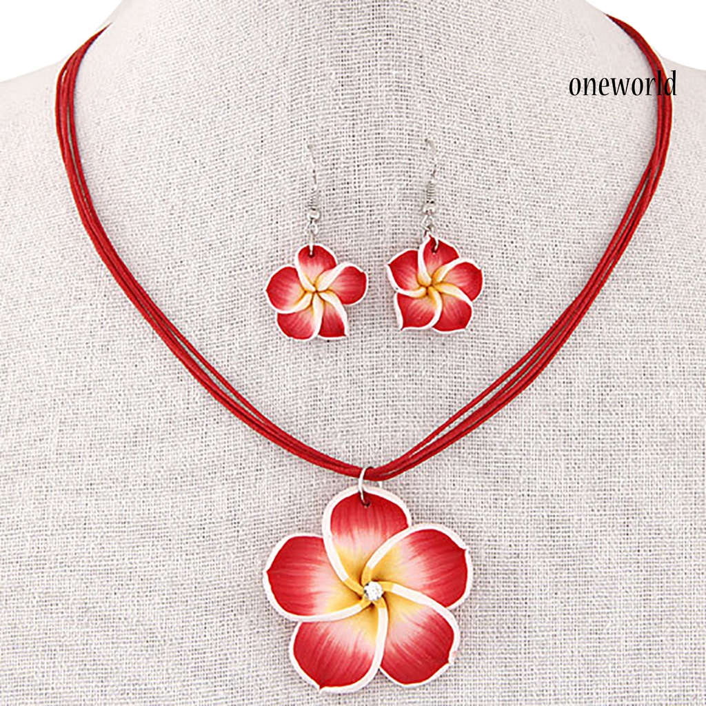 OW@ Jewelry Set Fashion Attractive Alloy Flower Dangle Jewelry Set for Party Dating Vacation