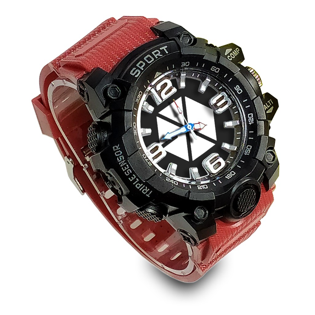 Jam Tangan Custom EXO motif 1 Ruber- Water Resistant