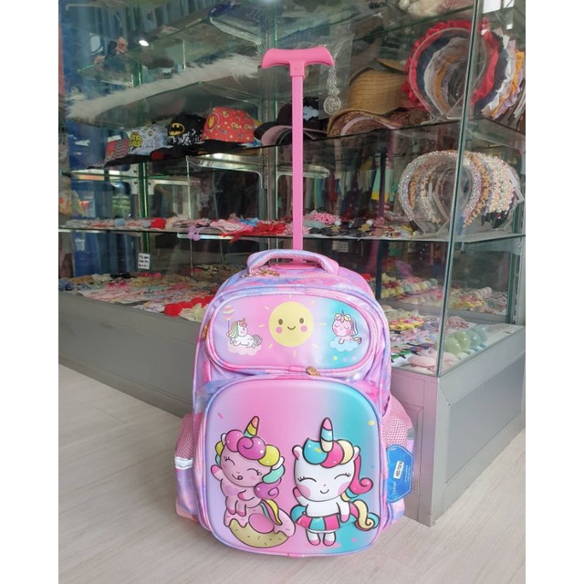 Trolly SD Unicorn/Tas Sekolah Anak Perempuan/Tas Trolly SD/Tas Roda Dorong