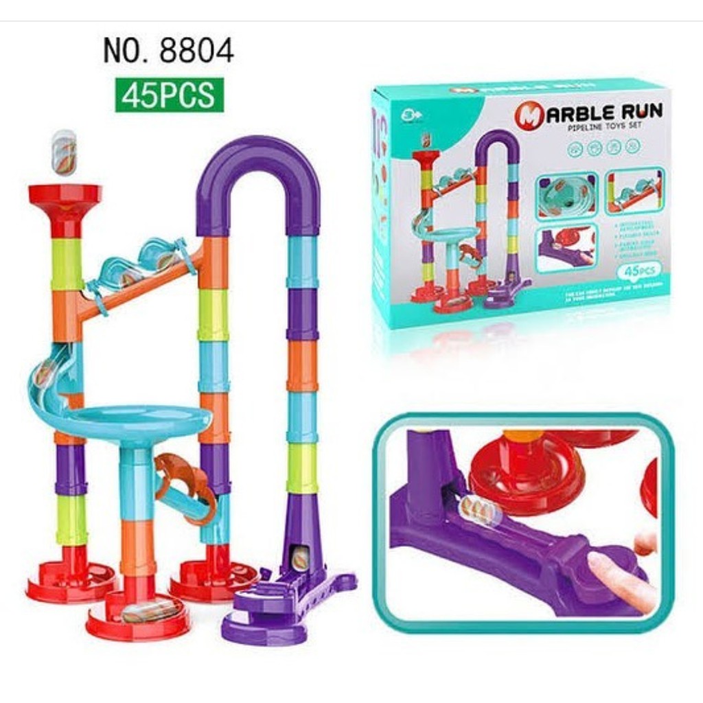 marble run pipeline toy set