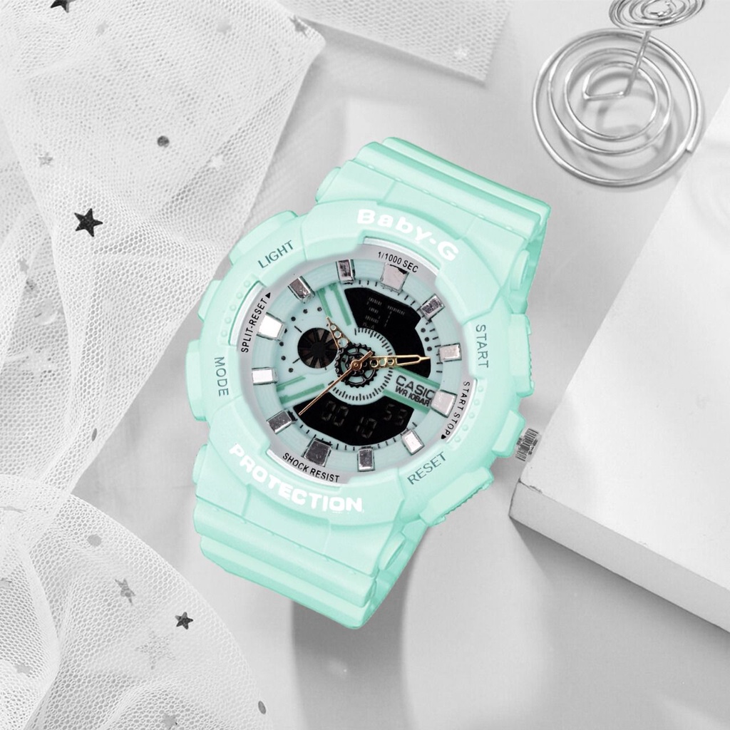 (COD) JAM TANGAN WANITA BABY-G SPORT BA 110 FULL BIRU FULL READY STOCK HITAM LIST GOLD PUTIH HITAM PINk TERIMA BAYAR DITEMPAT best seller ready stock