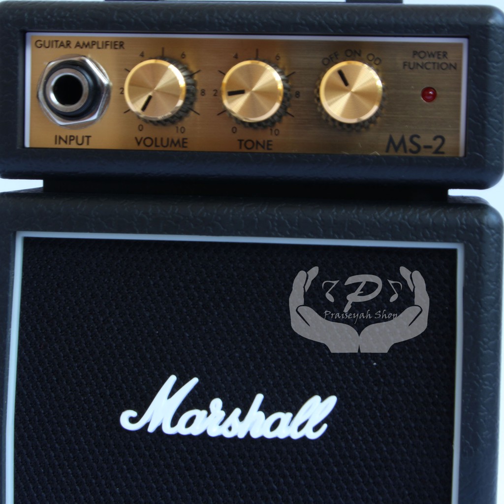 Ampli Gitar Mini Marshall MS 2 Original Amply Guitar Overdriv Distorsi