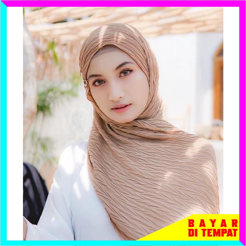 YUNA PASHMINA PADI PLISKET HIJAB JILBAB WANITA