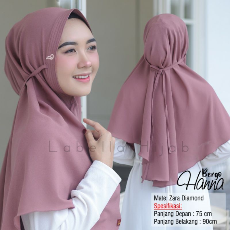 HIJAB BERGO HANNA ORI LABELLA