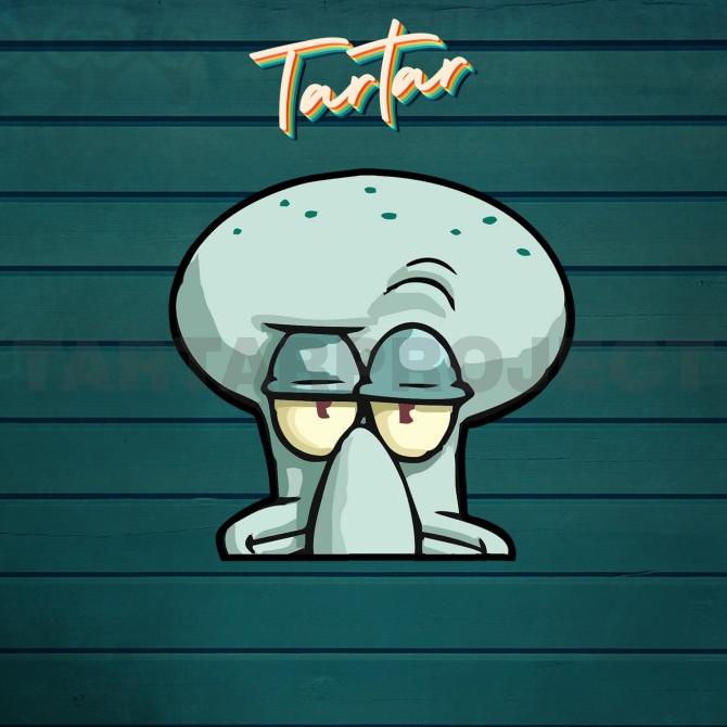 

(BISA COD) Sticker Stiker Vinyl - Peeker Squidward HEMAT Kode 699