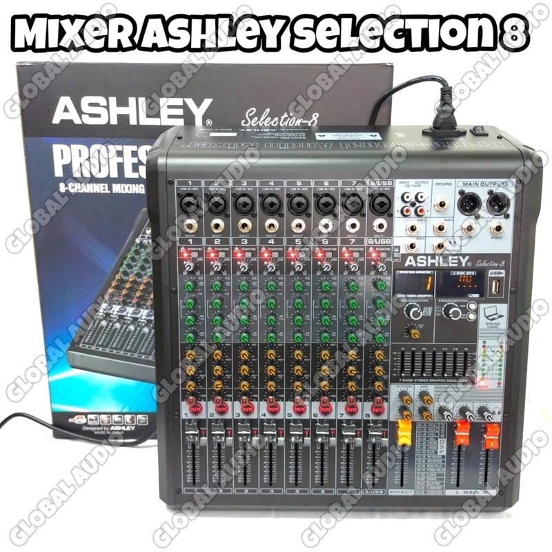 Jual Mixer Ashley Selection 8 Original 8 Channel Bluetooth - USB ...