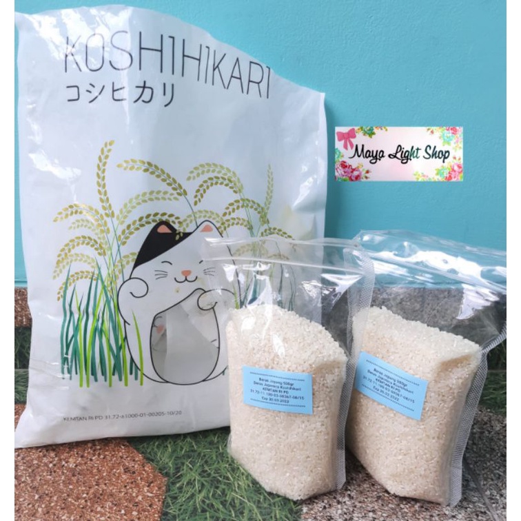 Beras Jepang 500gr beras sushi koshihikari japonica rice bahan sushi beras pulen super nasi pulen sushi bento murah