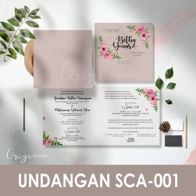 SCA-001 GRIYA CARD | UNDANGAN BLANKO MURAH | Blangko Undangan | Griya Blangko | Undangan Blangko Premium