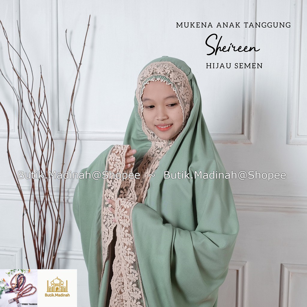 BUTIK.MADINAH MUKENA ANAK TANGGUNG SHIREEN RENDA MEWAH PREMIUM