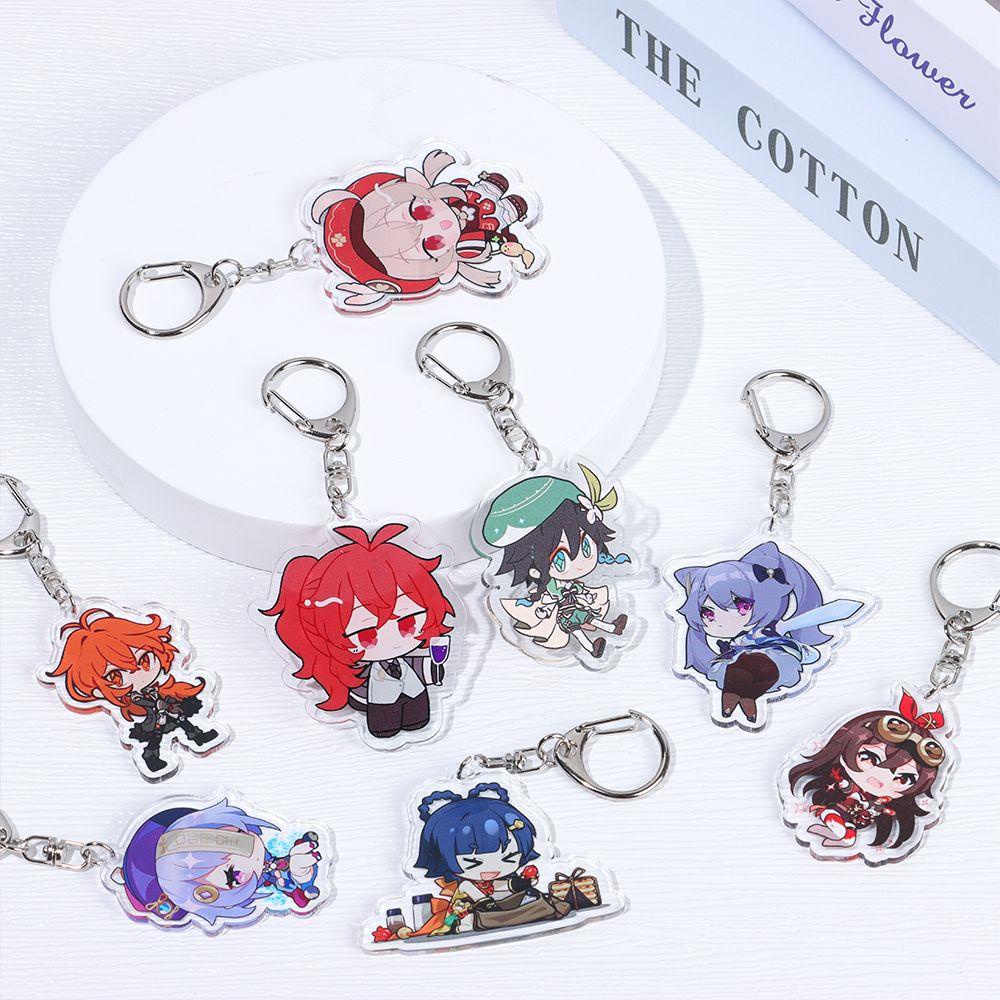 Solighter Gantungan Kunci Akrilik Key Anime Kartun Lucu