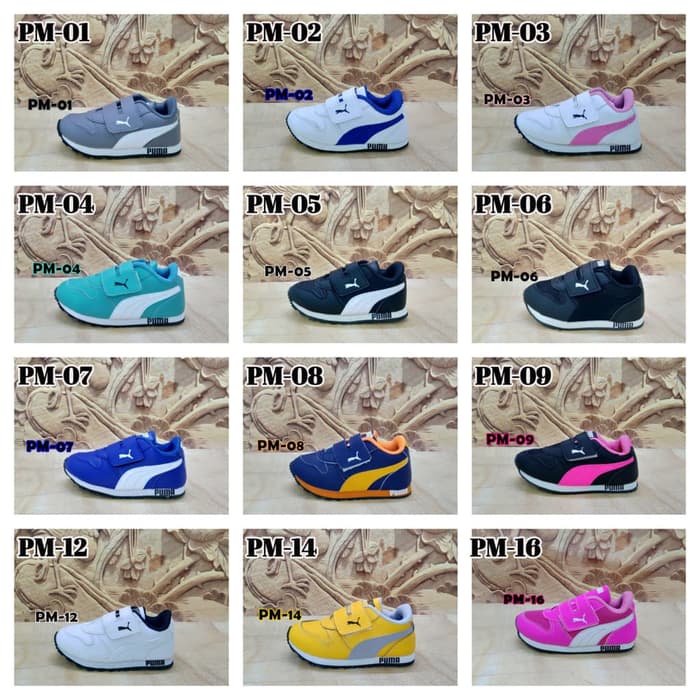 Sepatu Puma Anak Murah Laki dan Perempuan - Sepatu Anak Cowok dan Cewe Sepatu Anak Sekolah TK SD