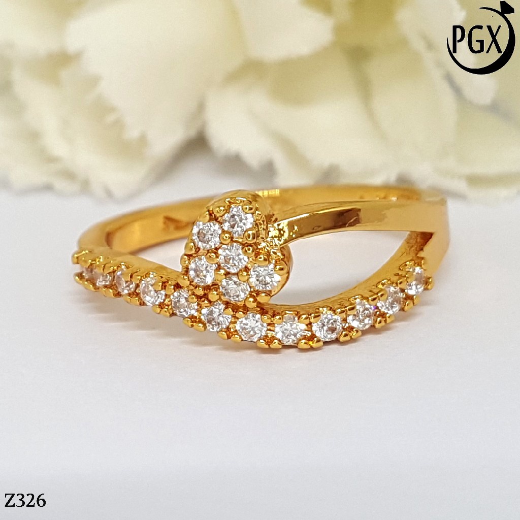 PGX Cincin Xuping Wanita Perhiasan Lapis Emas Aksesoris Fashion Premium - Z326