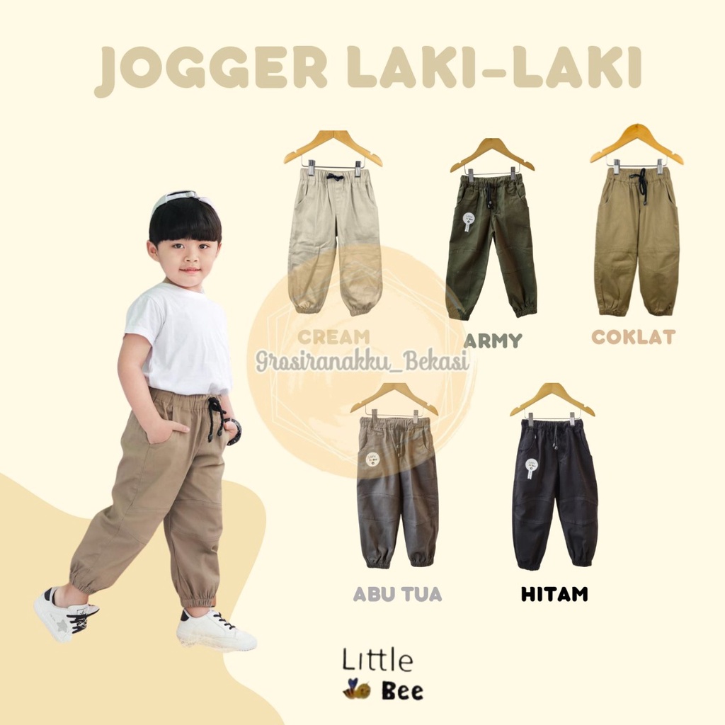 Celana Anak Jogger Laki-Laki Littlebee Mix Warna size 1-5tahun