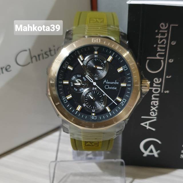 JAM TANGAN ALEXANDRE CHRISTIE AC 6552 MF ROSEGOLD HIJAU